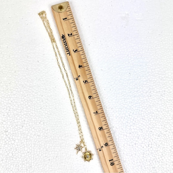 Jennifer Miller Gold Starburst Charm Necklace 18” - Picture 7 of 8